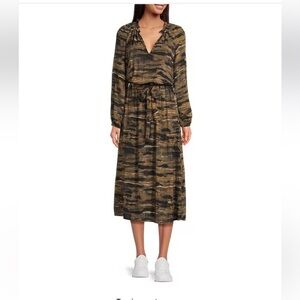 Cloth & Stone Brown Black Wrap Sundress